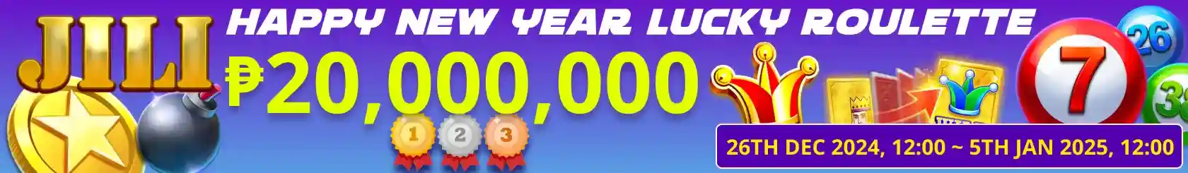 Nuebe Gaming JILIHappyNewYearLuckyRoulettePromotionBanner